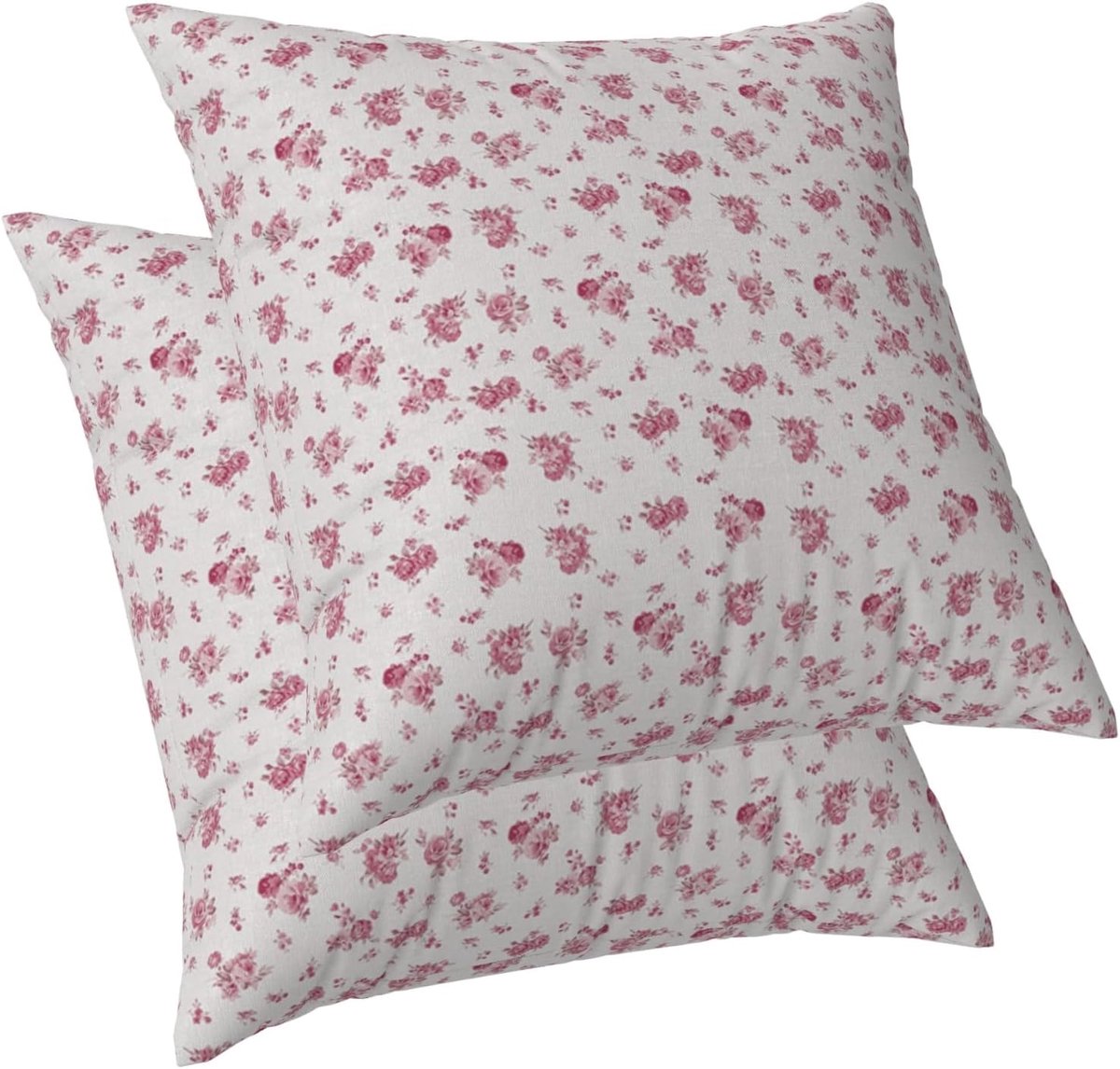 Flower Cushions Sofa Pink Blushing Rose Floral Cushion Cover Set of 2 Rustic Small Flowers Linen Cushion Covers for - ShopVlot