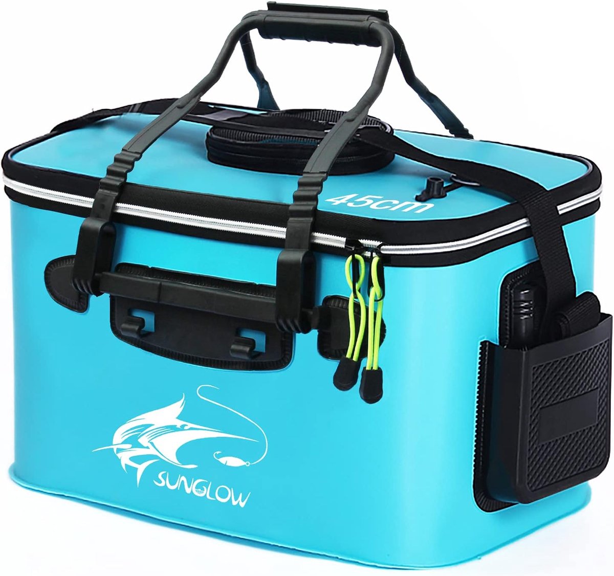 Fishing Bag, 23L/30L/38L, Foldable Fishing Tray, Multi-Purpose Fish Bucket for Live Fish and Bait, Fishing Container - ShopVlot
