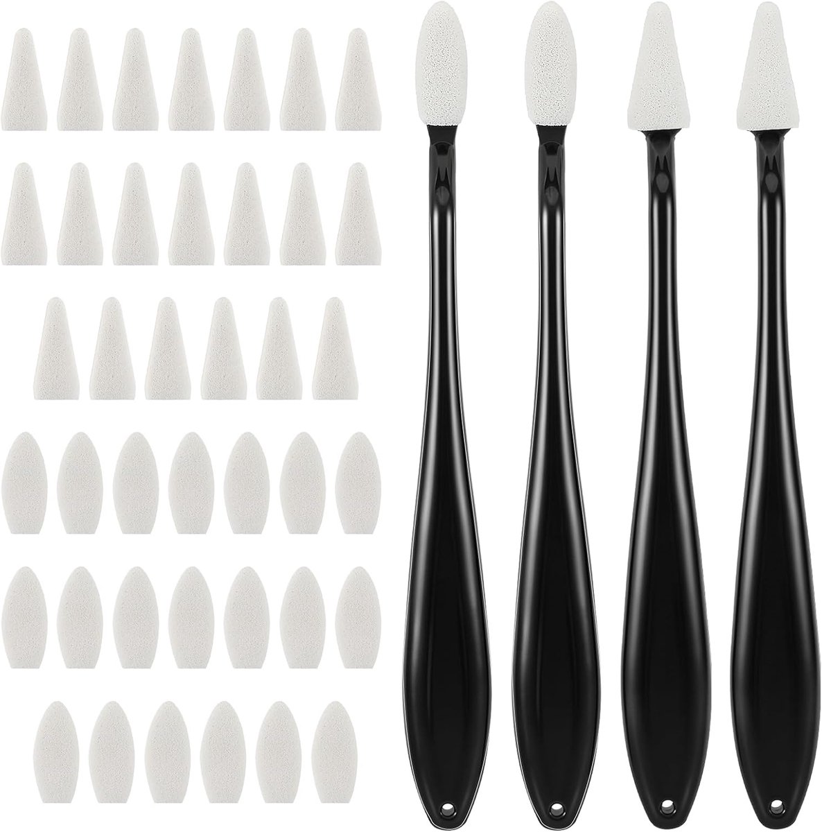 4 stuks tekenpapierwisserset, spons gumstift met 40 vervangende sponskoppen, tekenaccessoires, hoogglans detail - ShopVlot