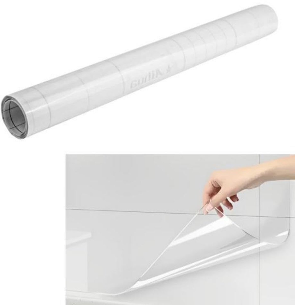 Pack of 4 Transparent Adhesive Film, Furniture Protection Film, 42 x 70 cm, Wall Protective Film, Self-Adhesive Oil - ShopVlot