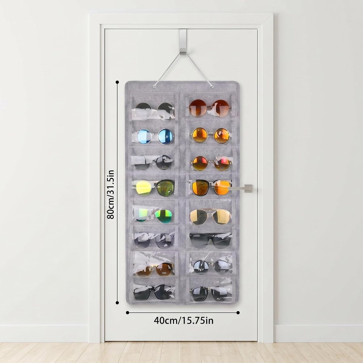 Eyewear holder for wall, 16 pockets sunglasses storage, glasses storage, multiple glasses for glasses, glasses display - ShopVlot