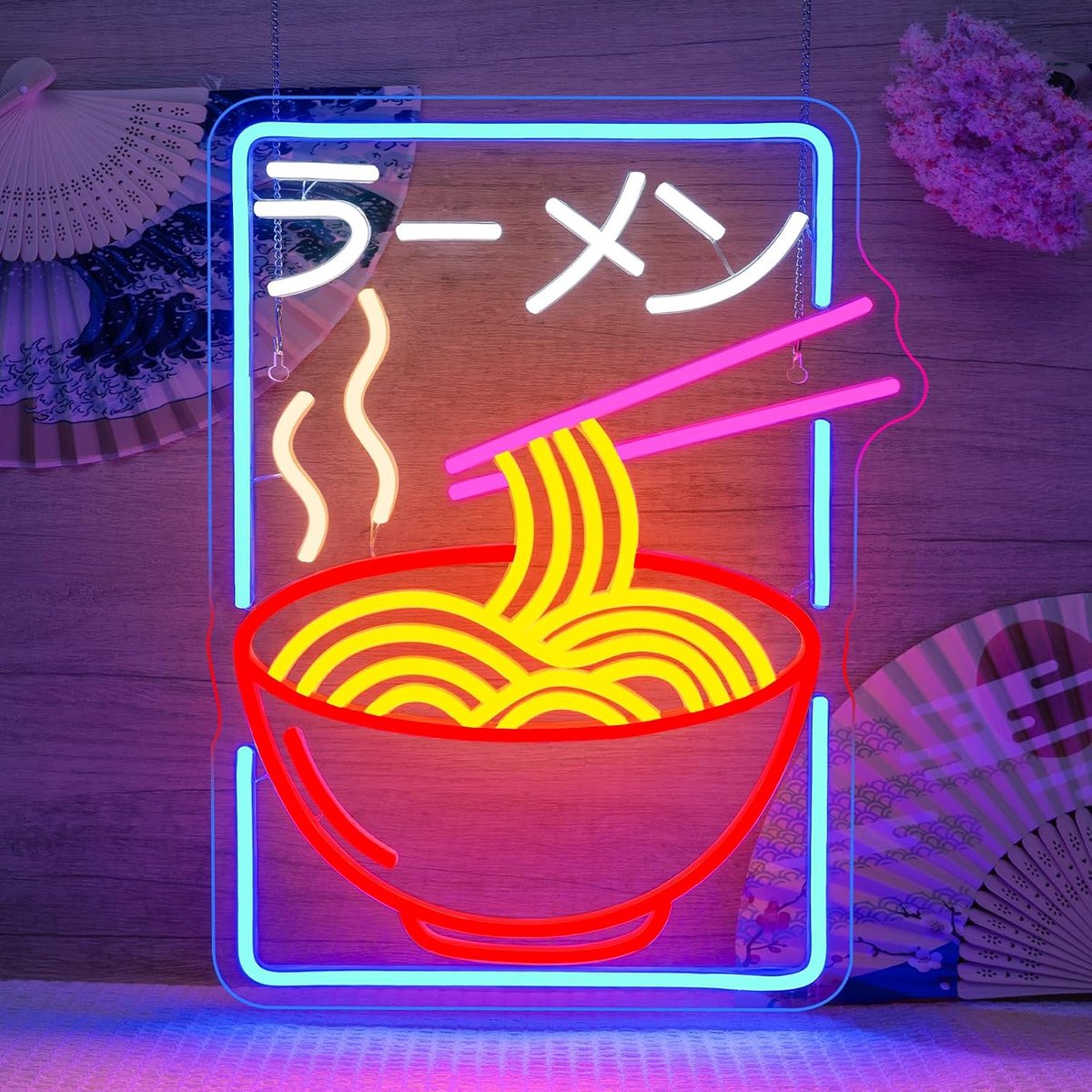 Neonbord, kleurrijk, voor wanddecoratie, led-bord, Japanse ramen, USB-gevoed, dimbaar, lichtbord met 6 niveaus, voor - ShopVlot