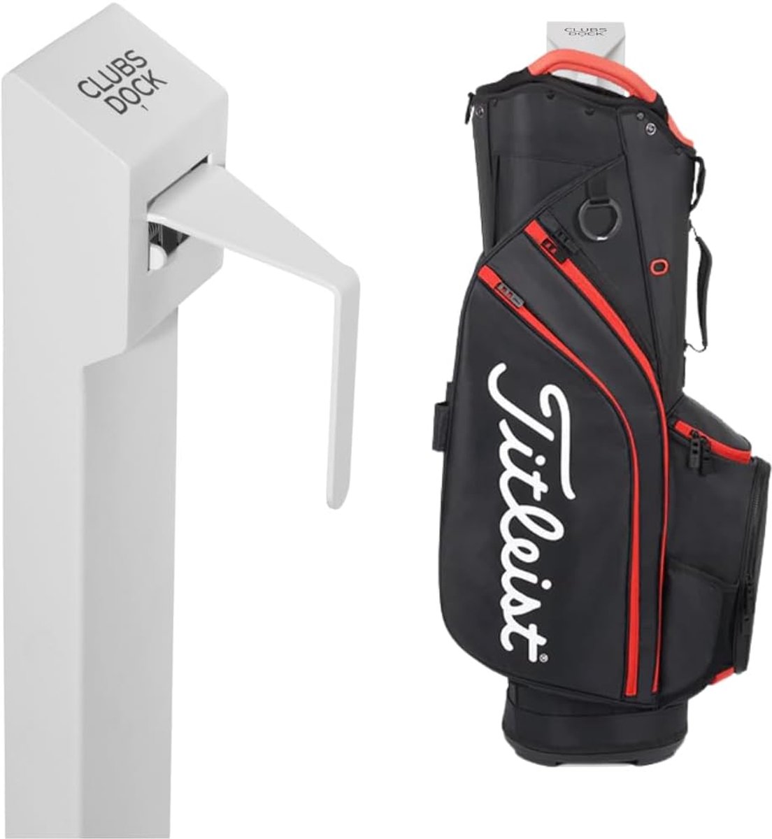 Wandhouder voor Golftas - Golftas Ophangsysteem voor Garage of Thuis - Opbergsysteem voor Golftassen - Wit - ShopVlot