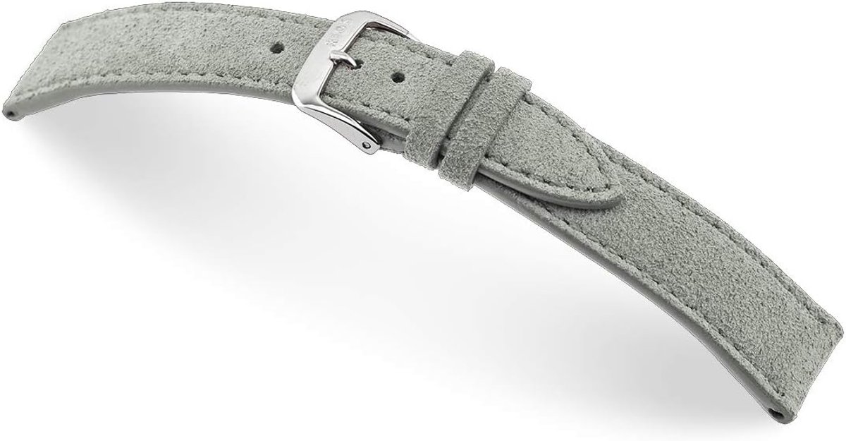 Sulla RIOS1931 Franklin 22mm Vintage Suede Replacement Watch Band Handmade in Germany Classic Skin-friendly Stone - ShopVlot
