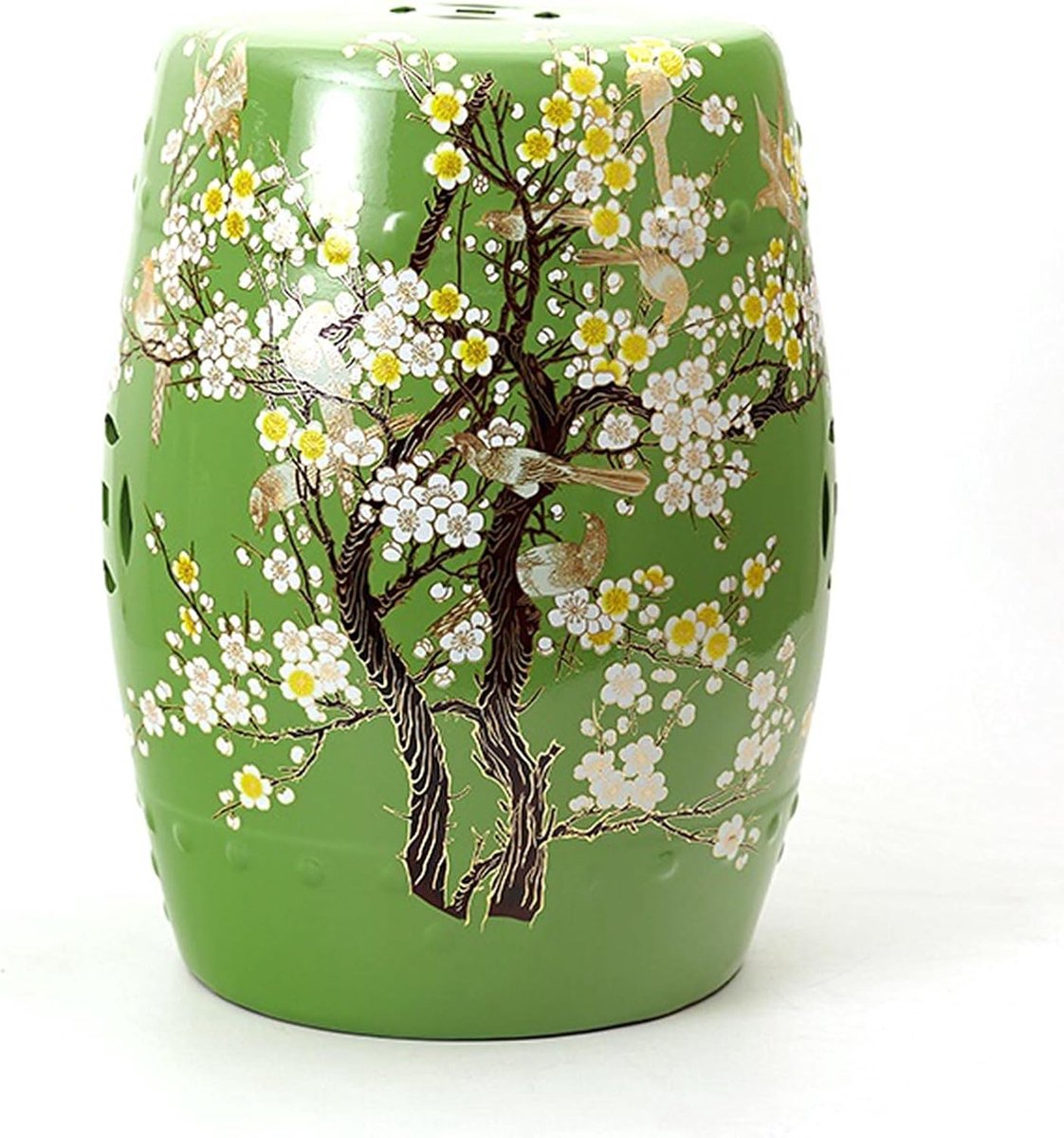Retro Drum Stool for Household Use Ceramic Stool for Living Room Garden Stool Suitable for Bedroom Living Room Garden - ShopVlot
