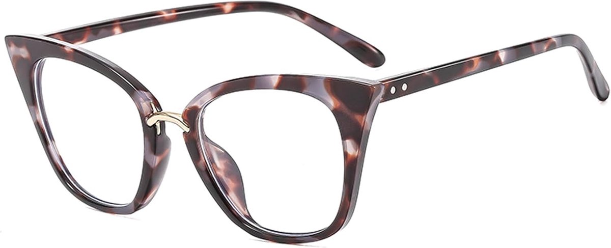 Fashionable Cat Eye Glasses for Myopia (-0.5 to -6.0), Lightweight Ladies Glasses with HD Clear, Trendy Cat-Eye Design - ShopVlot