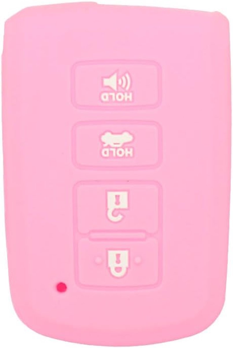 Silicone Cover Protector Case Skin Jacket fit for TOYOTA 4 Button Smart Remote Key Fob CV2419 pink - ShopVlot
