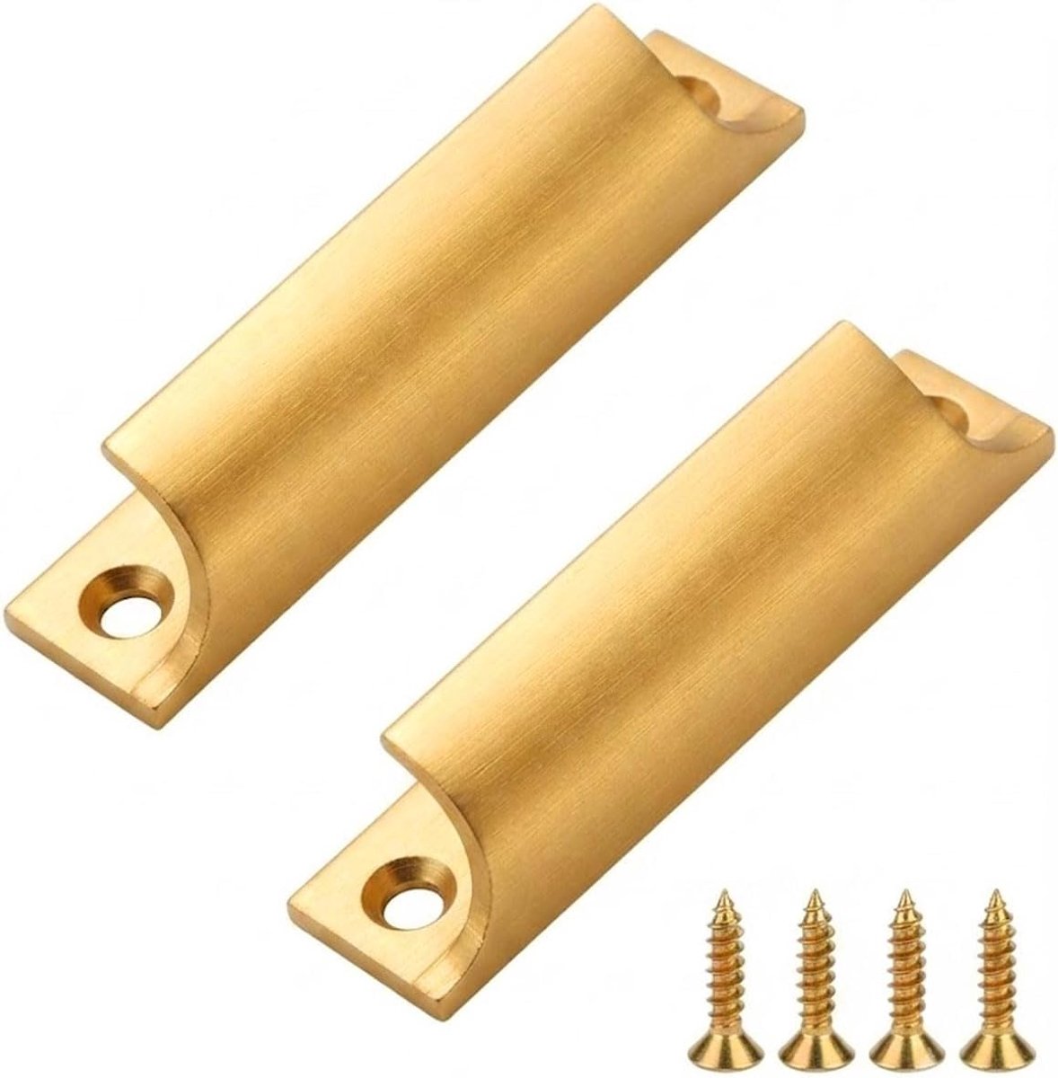 Balkonduurgreep 2 stuks - Aluminium legering - Gouden afwerking - Ideaal voor schuifdeuren - ShopVlot