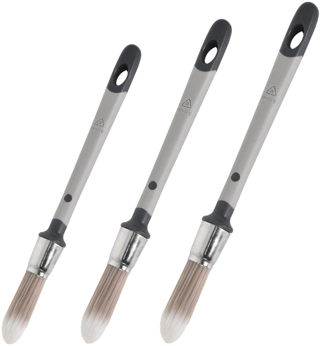 Solidchoice - Set van 3 Kleine Verfkwasten voor Hoeken en Randen