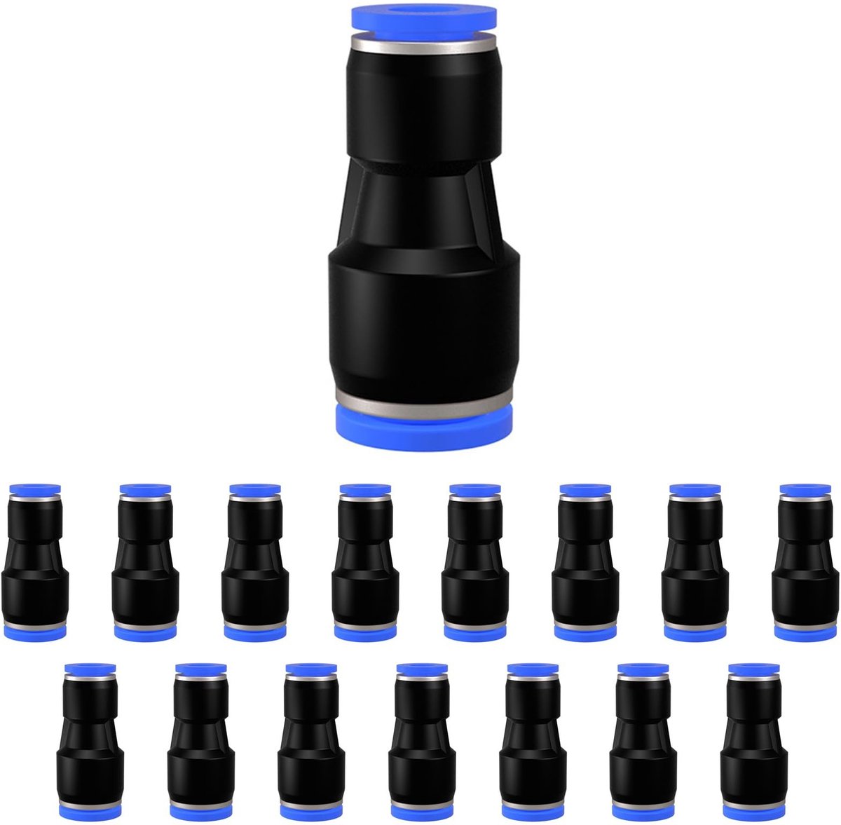 Solidchoice - 15-delige Pneumatische Verbindingsset 4mm tot 6mm
