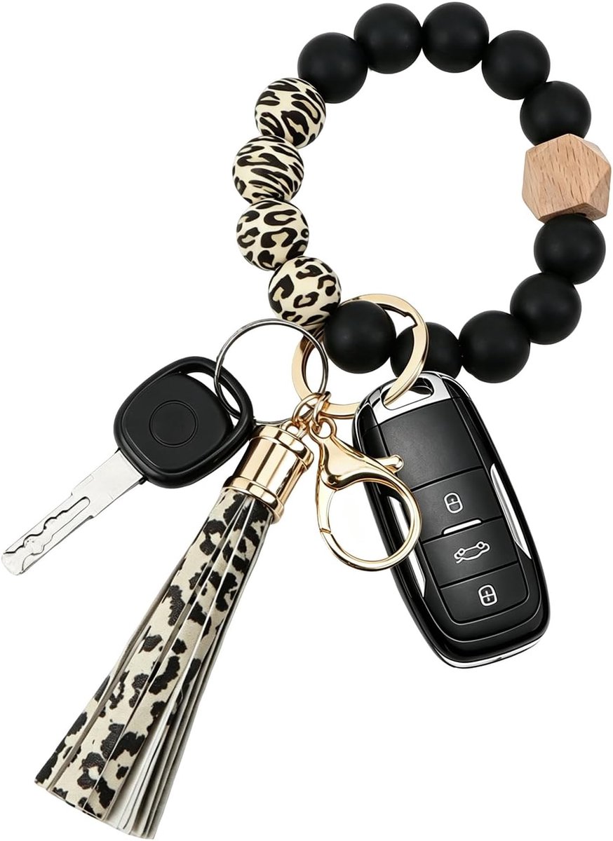 Sleutelhanger Armband Dames - Siliconen - Met Kwastje - Ideaal voor Autosleutels - ShopVlot