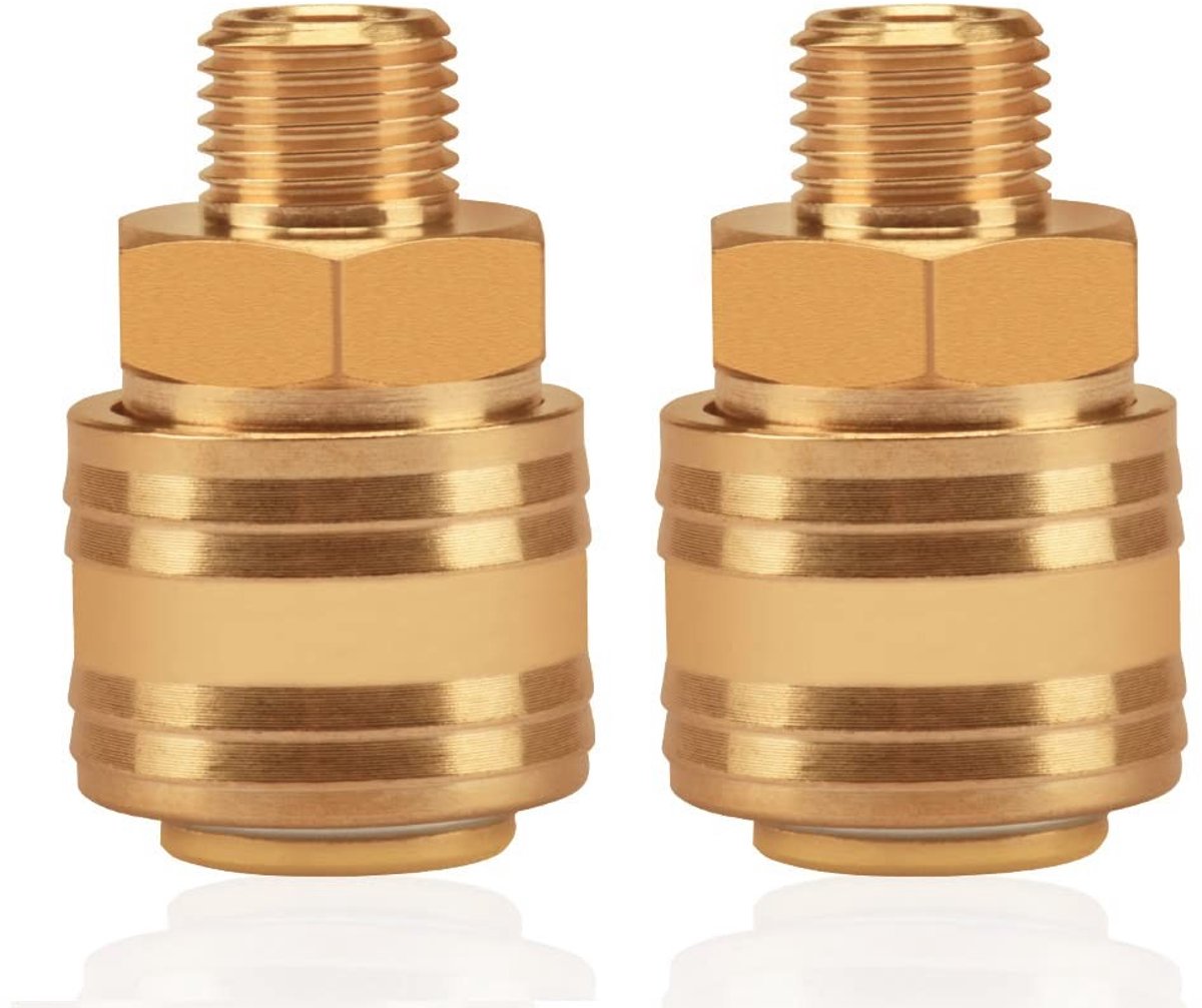 Solidchoice - 2 Stuks Gecomprimeerde Lucht Koppelingen met Binnenplug