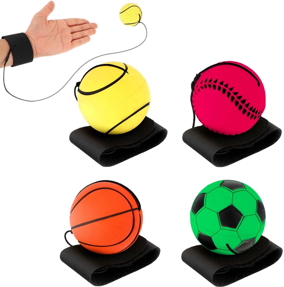 Solidchoice - Set van 4 Sportieve Polsballen voor Oefening