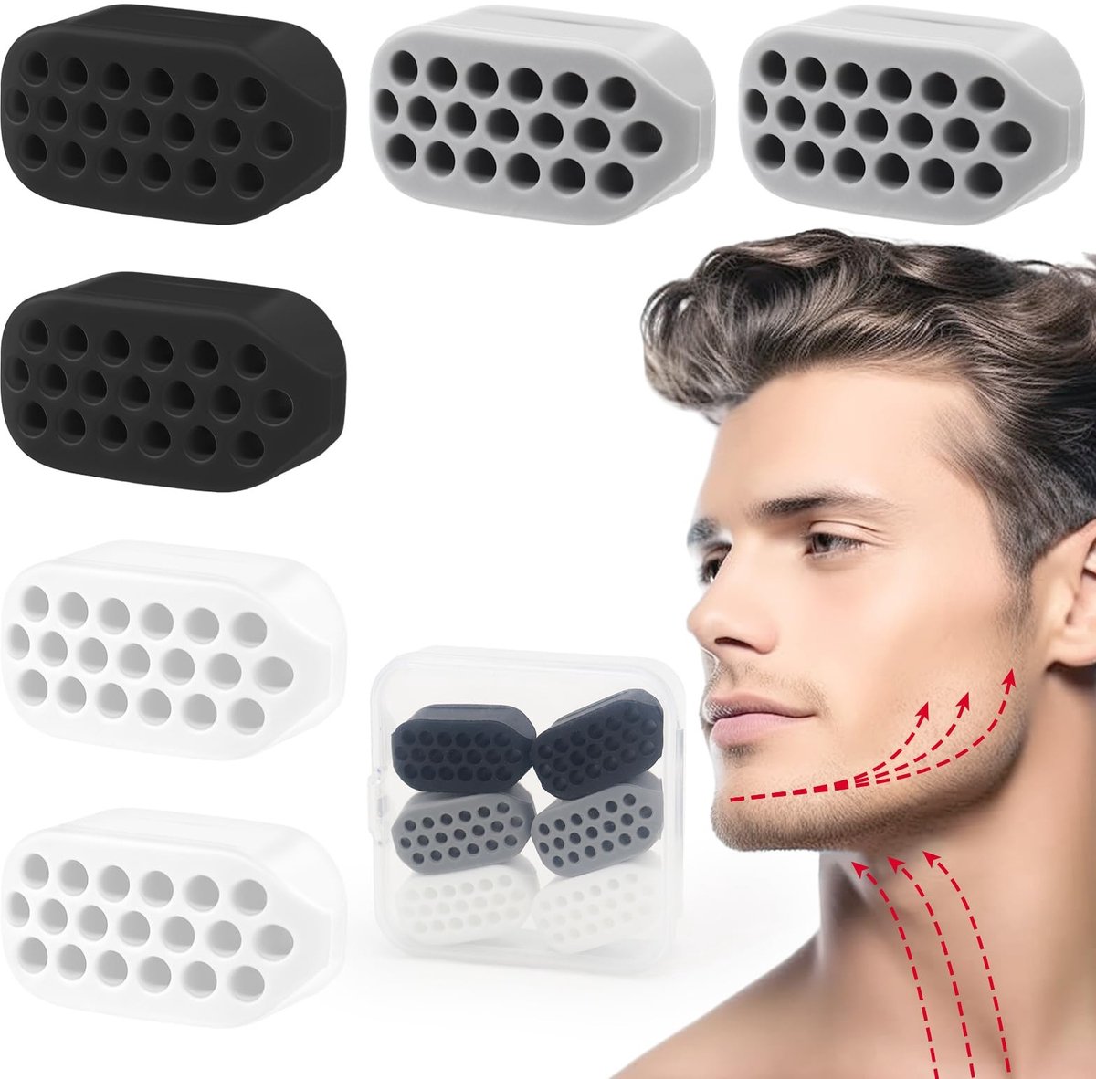 Solidchoice - Set van 6 Siliconen Kauffijders met Opbergdoos