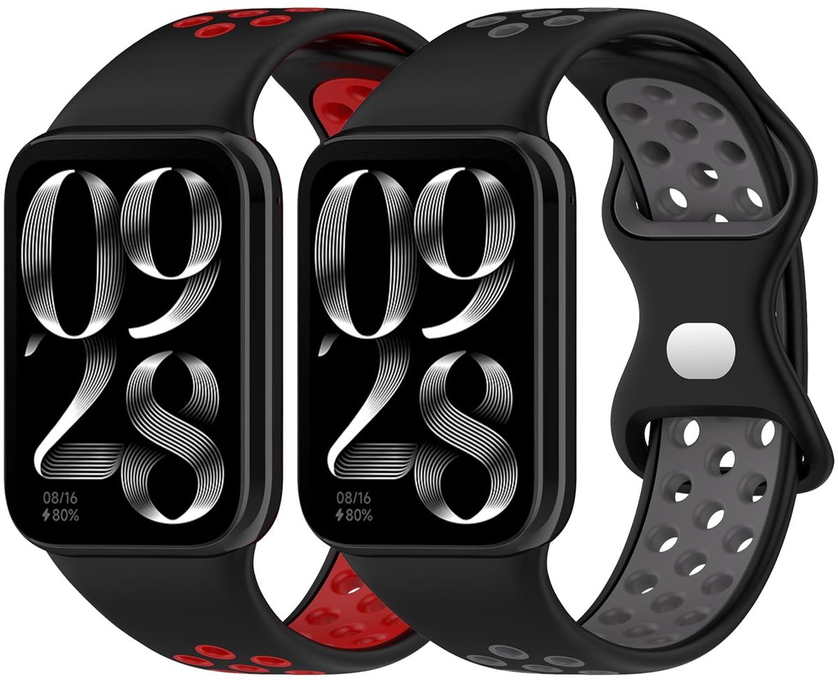 Solidchoice - 2 Stuks Verstelbare Sportband voor Smartwatch