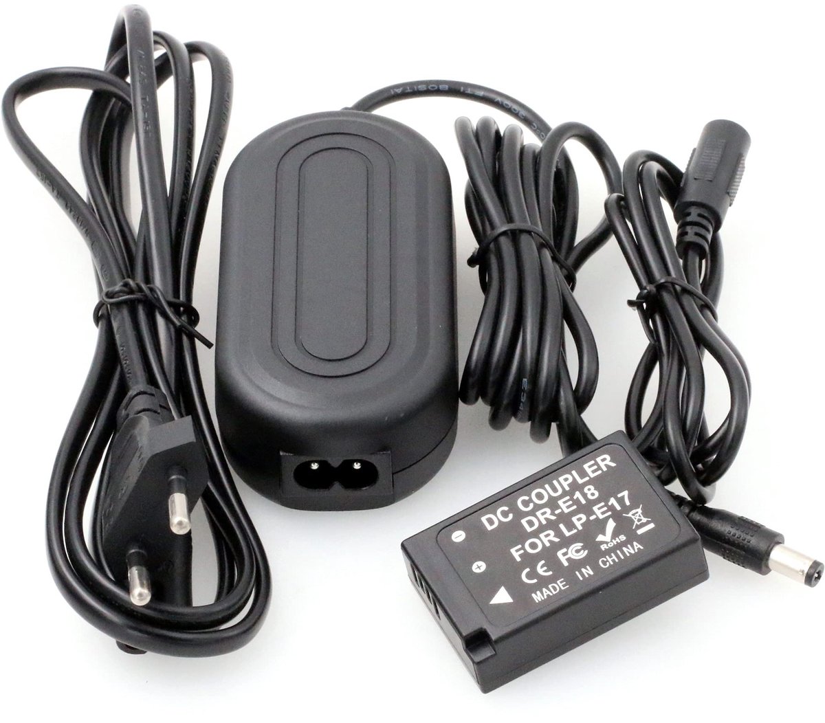 Solidchoice - Dummy Batterij en AC Power Adapter voor Canon Camera's