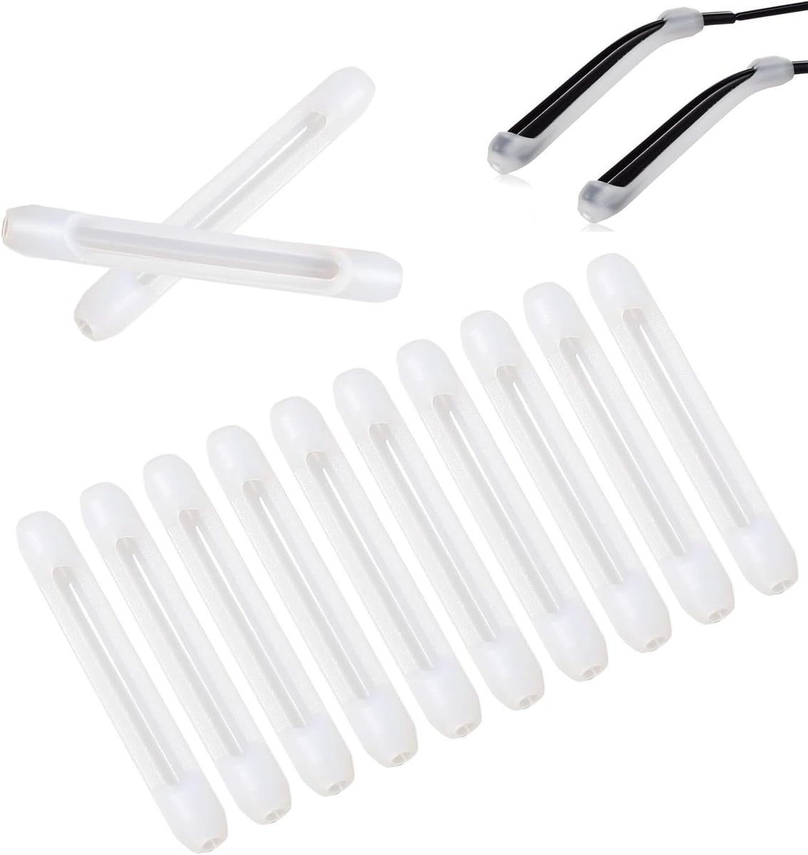 Oorhaken siliconen - antislip pads voor brilpootjes - universele accessoires - voorkomt wegglijden - ShopVlot