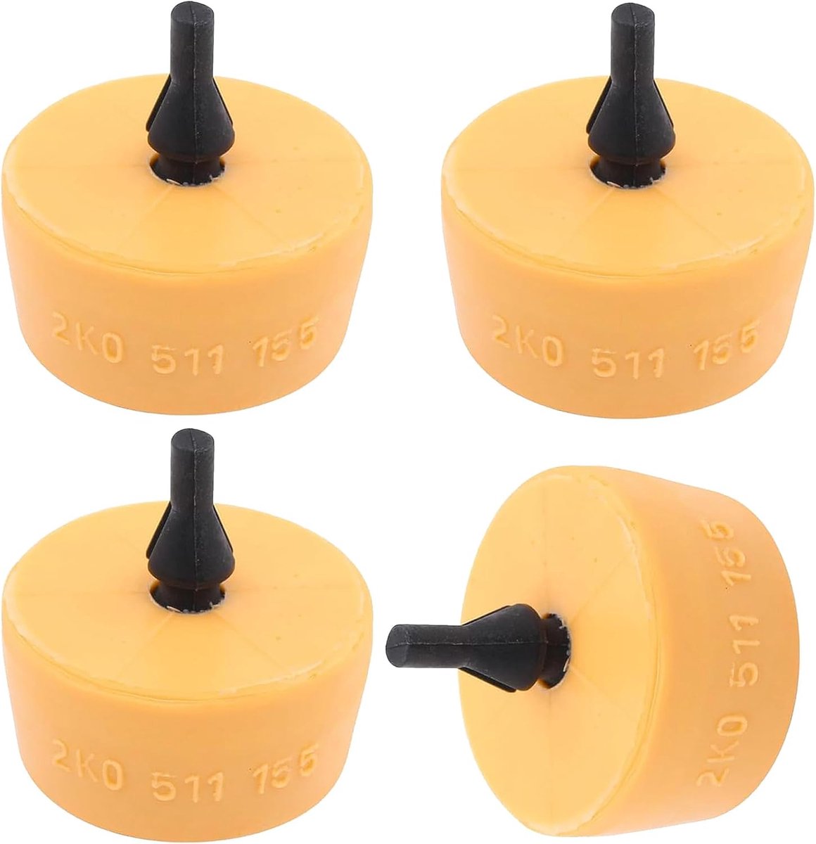 Stopbuffer vering bladrubber - 4 stuks - hoogwaardig rubber - schokabsorberend - ShopVlot