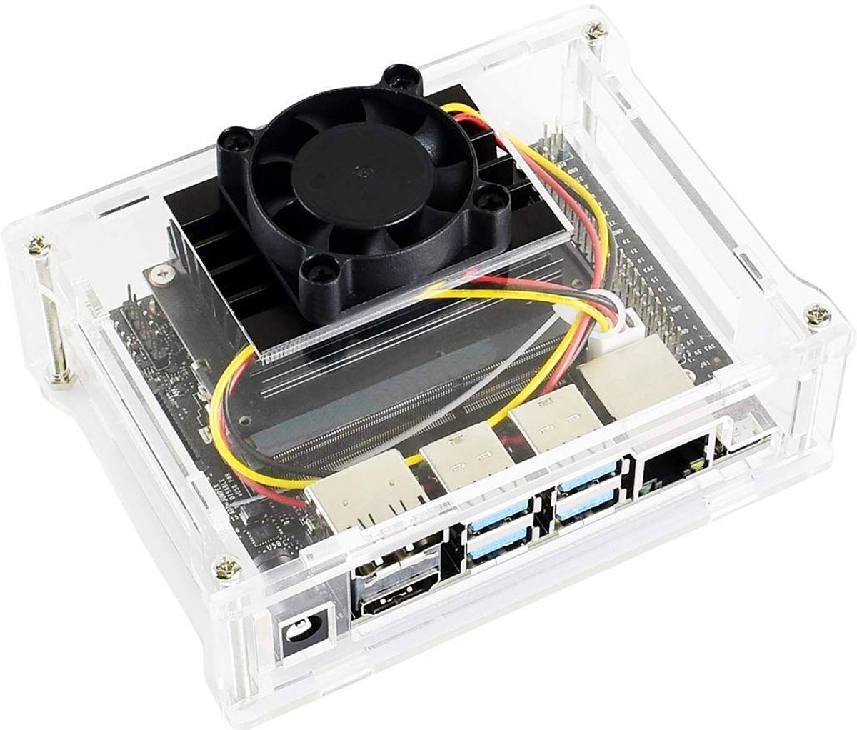 Solidchoice - Transparante Acryl Case met Koelventilator voor Jetson Nano