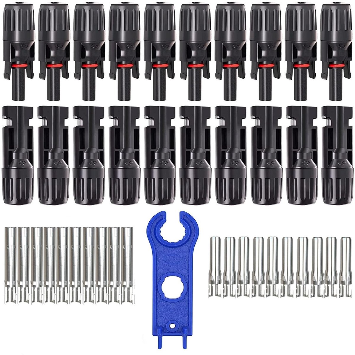 Solidchoice - Solar Panel Connector Set van 10 met Waterdichte Pluggen