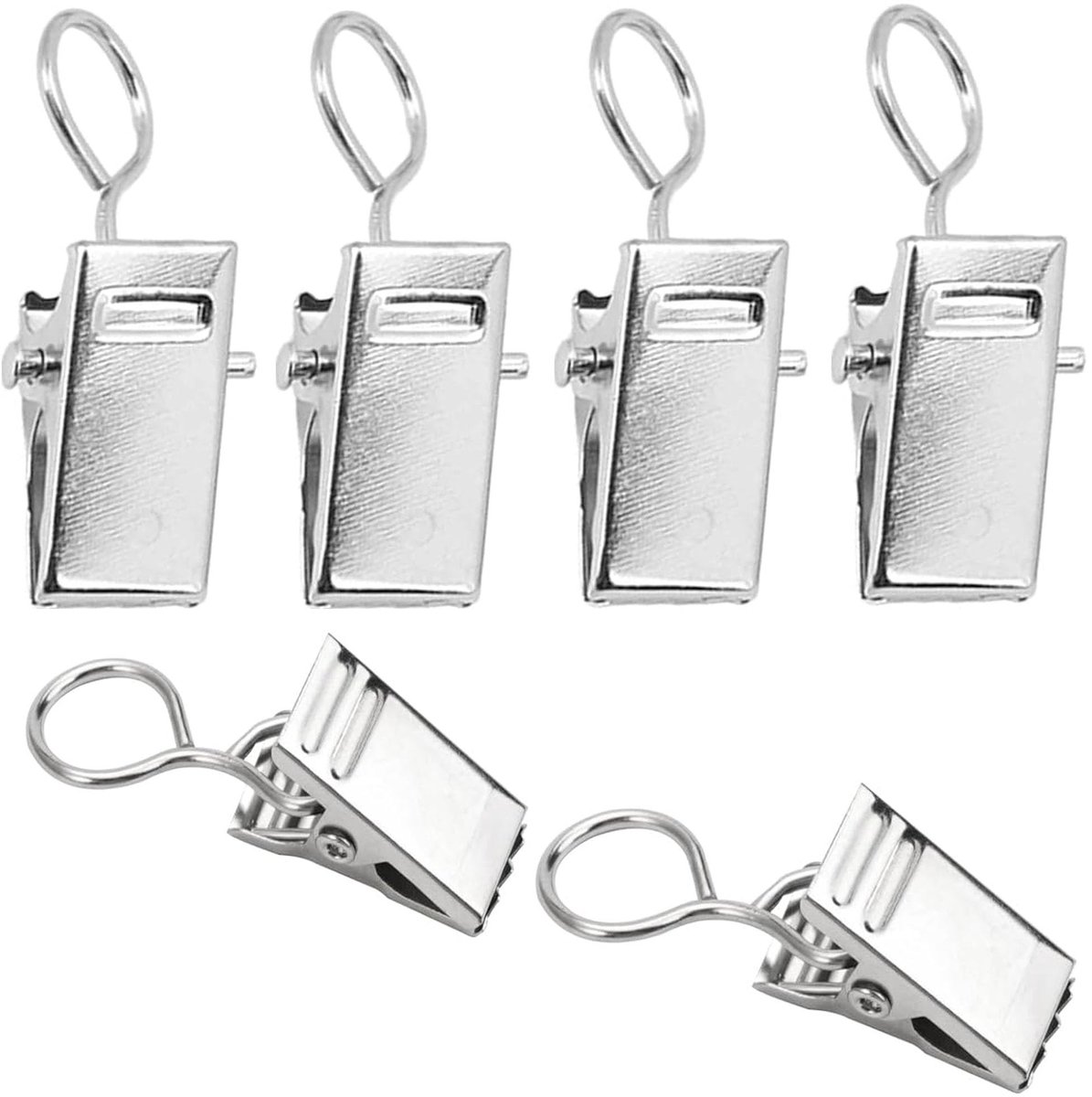 Solidchoice - 50 Stuks RVS Gordijn Clips met Haakjes