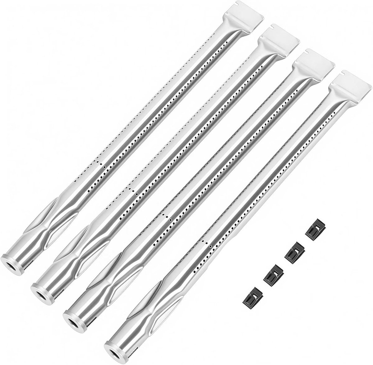 Gas barbecue branders set van 4 - RVS - vervangingsonderdelen voor Rösle Videro G3 en G4 - ShopVlot