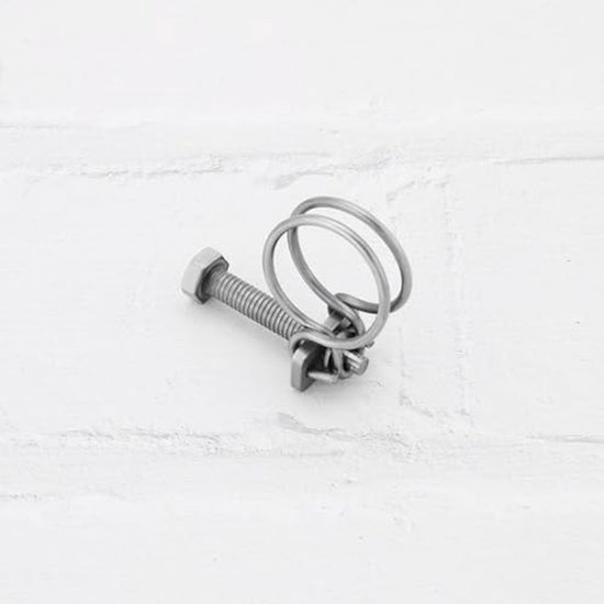 Dailygoods- Slangklemmen 20 Stuks - Verstelbaar 18-22 mm - Dubbele Draad - RVS - Sanitair - Duurzaam Materiaal - Slangklem van Dailygoods — afbeelding 2