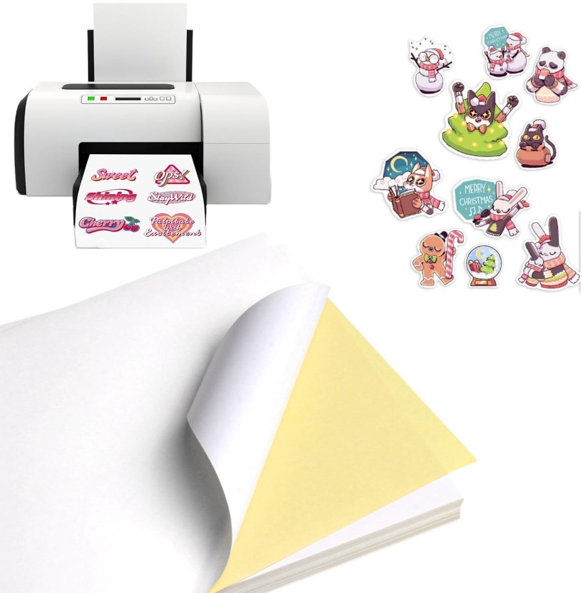 Solidchoice - 30 Stuks A4 Transparante Vinyl Stickerpapieren