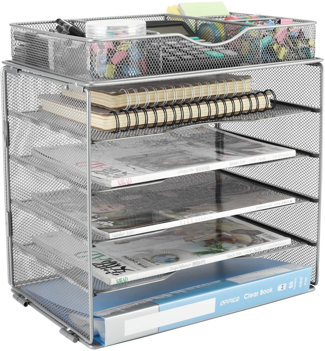 Solidchoice - 5 Laags A4 Mesh Desk Organizer voor Kantoor