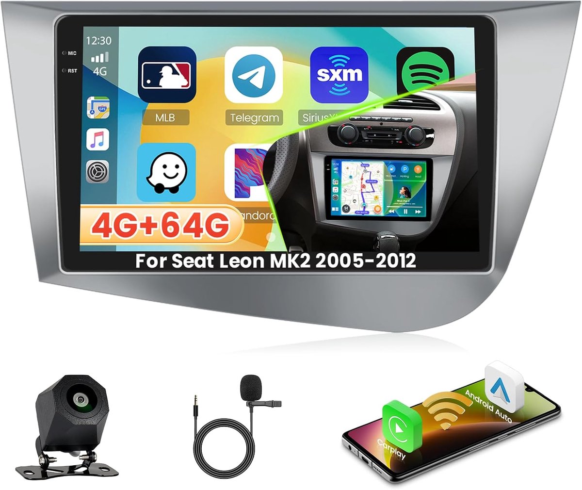 Auto radio 9 inch - In-Cell touchscreen - CarPlay Android Auto - Bluetooth GPS navigatie - ShopVlot