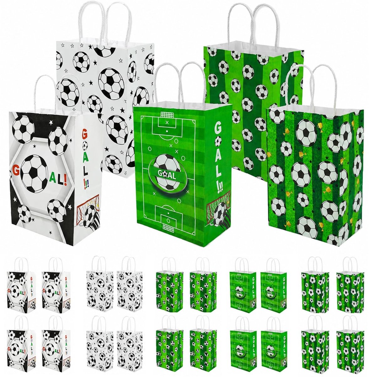 Solidchoice - 20 Verjaardagsfeest Voetbal Geschenkzakken voor Kinderen