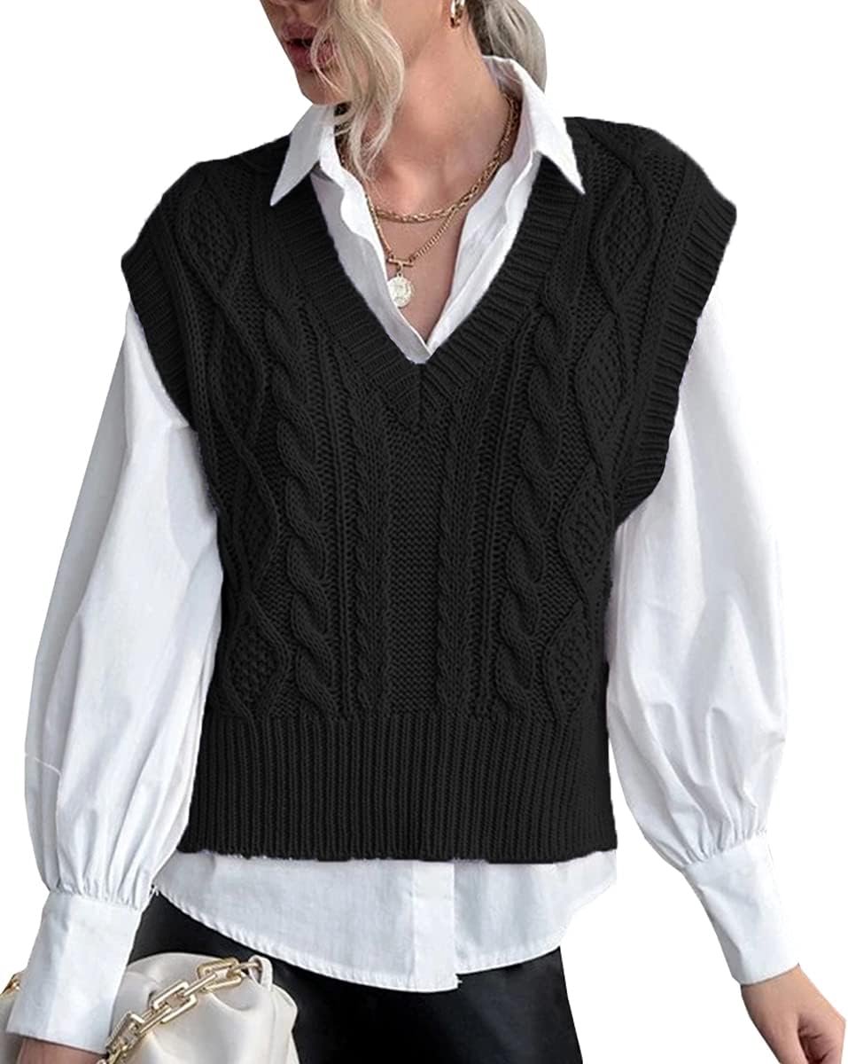 Pullunder dames mouwloos V-hals - gebreid basis tanktop - ideaal voor zakelijke en informele gelegenheden - ShopVlot