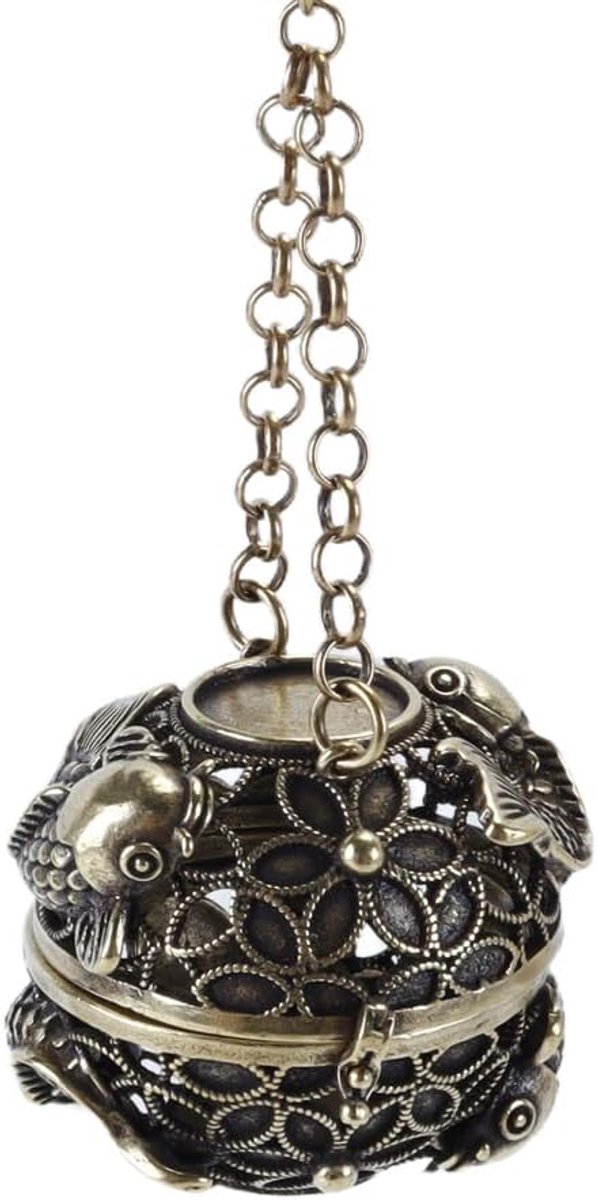 Hangen wierookbrander met ketting - Koper - Vintage design - Creëer een aromatische sfeer - ShopVlot