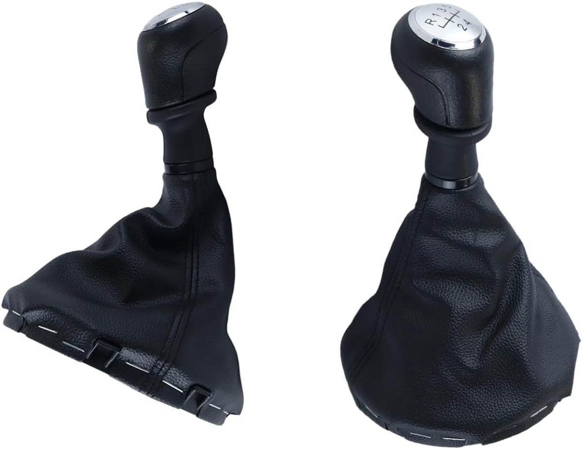 Versnellingspookknop 5-versnellingsbak - rubber en synthetisch leer - comfortabel gebruik - interieur upgrade - ShopVlot
