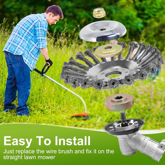 Solidchoice - Universele Borstel voor Grasmaaier met Stalen Hoofd 15 cm van Solidchoice — afbeelding 4