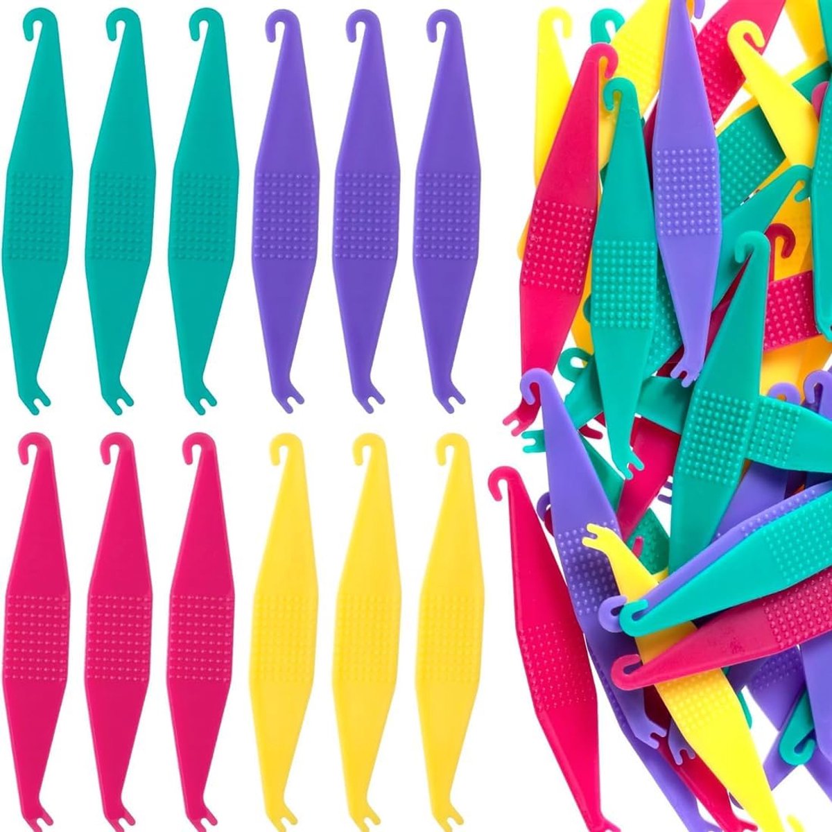 Verpakking van 30 Wegwerp Plastic Beugels - Elastische Orthodontische Positiehouders - Diverse Kleuren - ShopVlot