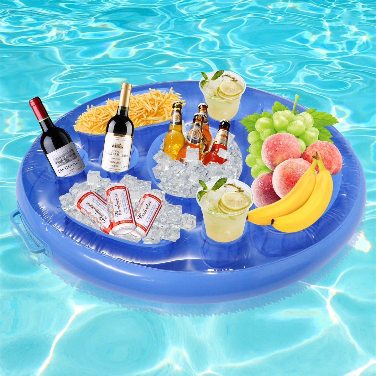 Solidchoice - Opblaasbare Poolbar, 2-in-1 Drink en Snackhouder