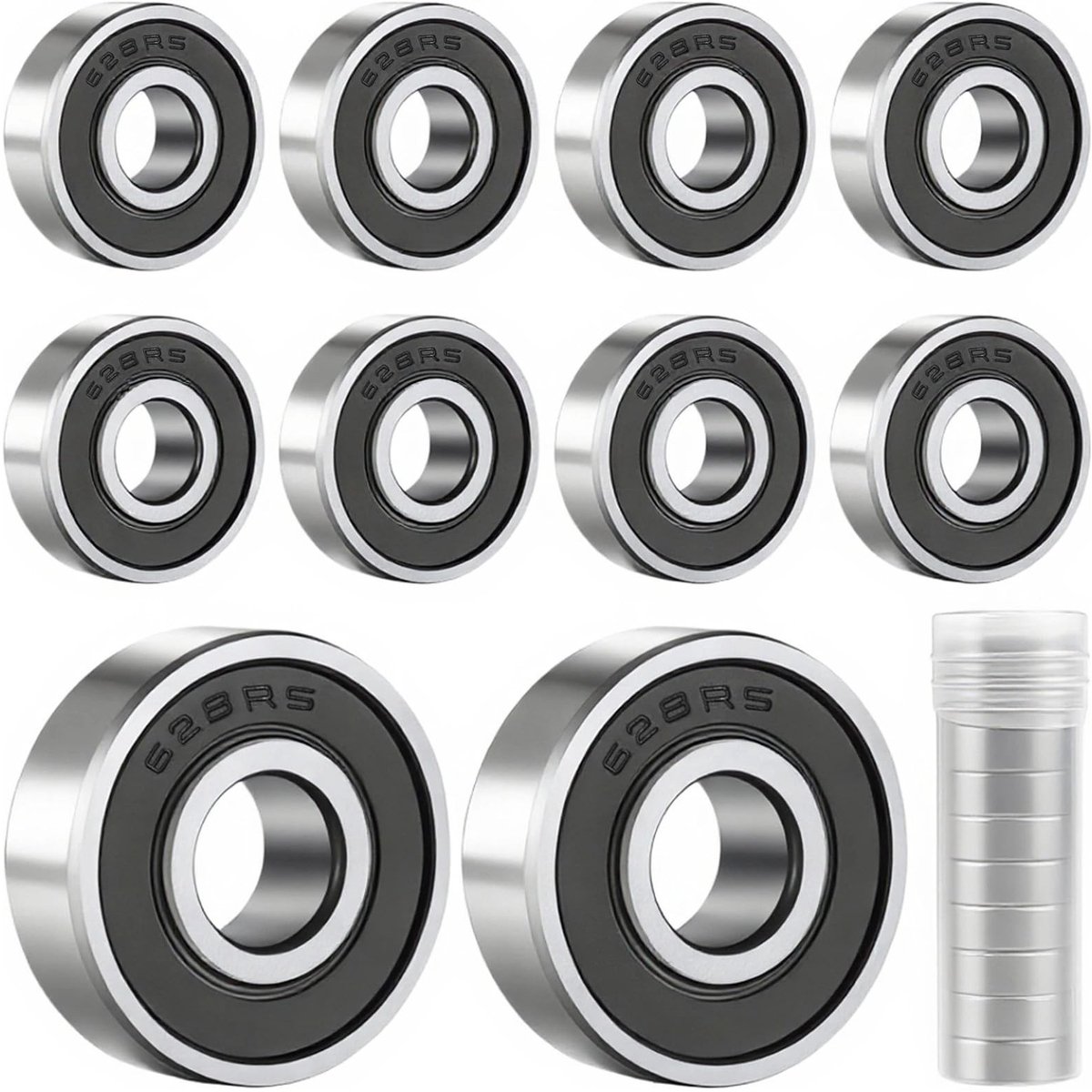 Solidchoice - 10 Stuks Kogellagers 628-2RS voor DIY en Mechanische Toepassingen