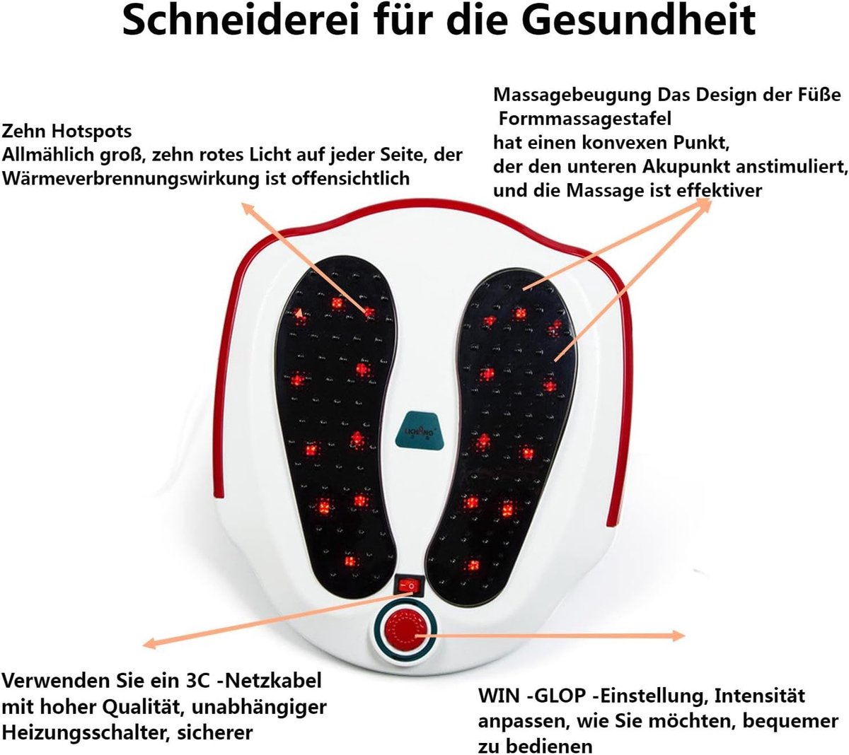 Doorbloedingsstimulator voor benen - multifunctioneel voetmassageapparaat - elektromagnetisch met elektrodenpads - ShopVlot