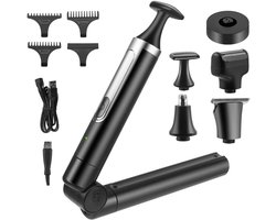 JOYNEXTBUY - Rugscheerapparaat met Lange Steel – Draadloos & Oplaadbaar – Bodygroomer voor Mannen – Nat & Droog Scheerapparaat – Lichaamshaar Trimmer