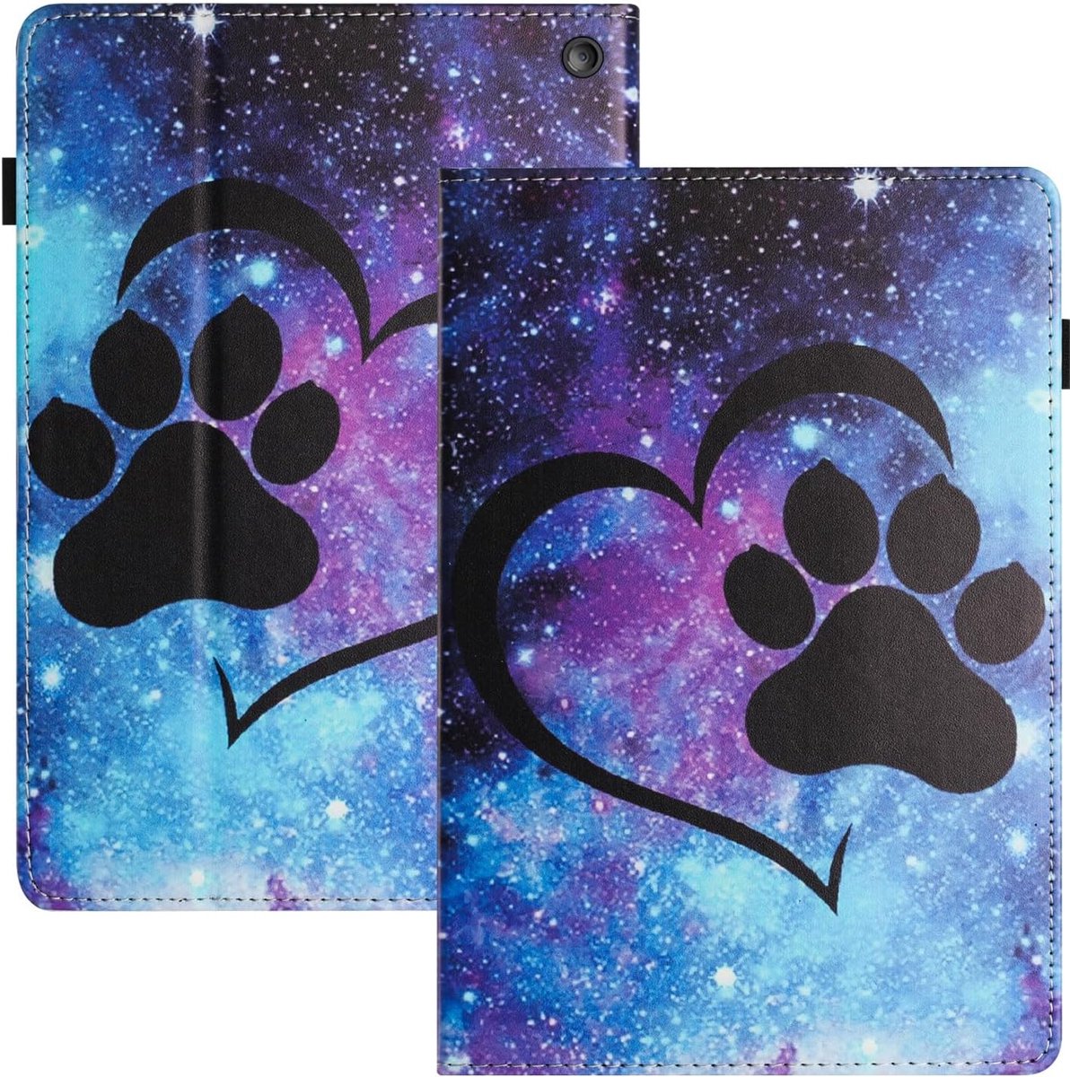 Hoes voor Samsung Galaxy Tab A11 Plus 11 inch - ultradunne PU - standaardfunctie - schattig hart-poten-motief - ShopVlot