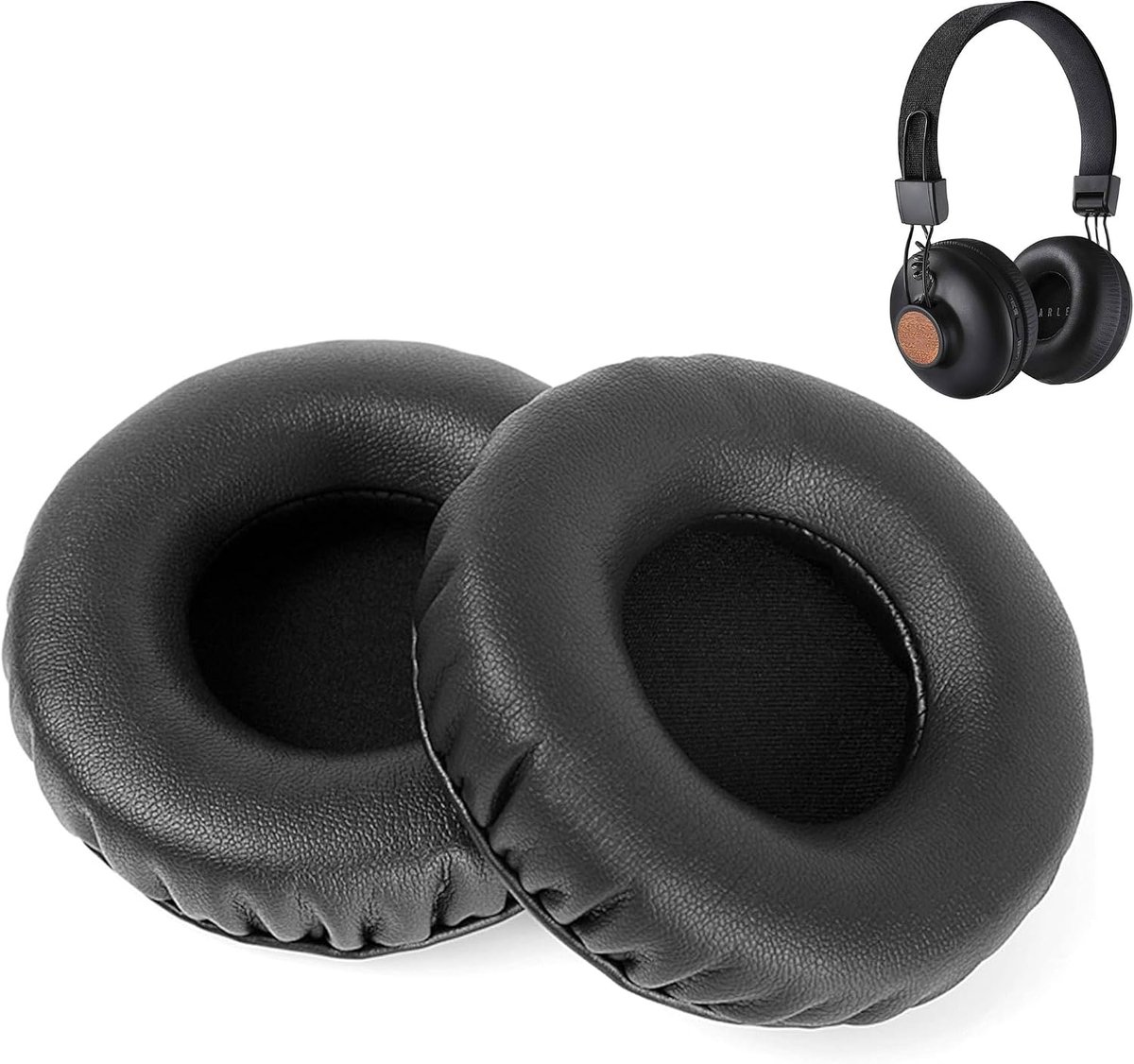 Ear cushions suitable for House of Marley Positive Vibration 2 headphones, ear pads replacement with softer protein - ShopVlot