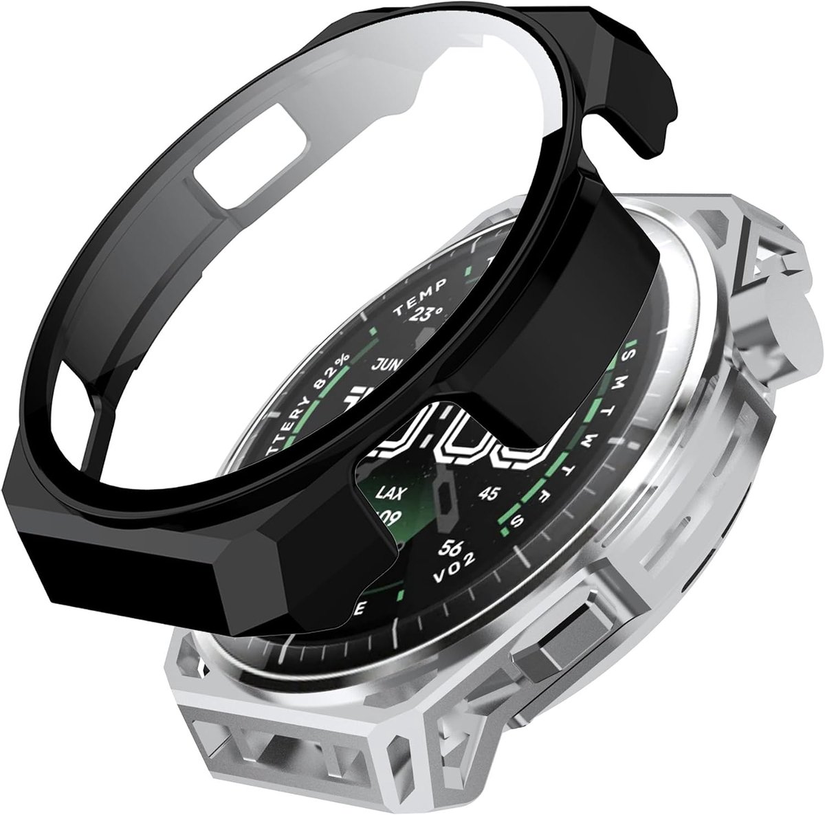 FDHYFGDY 2 stuks beschermhoes voor Amazfit Balance 3, beschermhoes met displaybeschermfolie, hard, krasbestendig - ShopVlot
