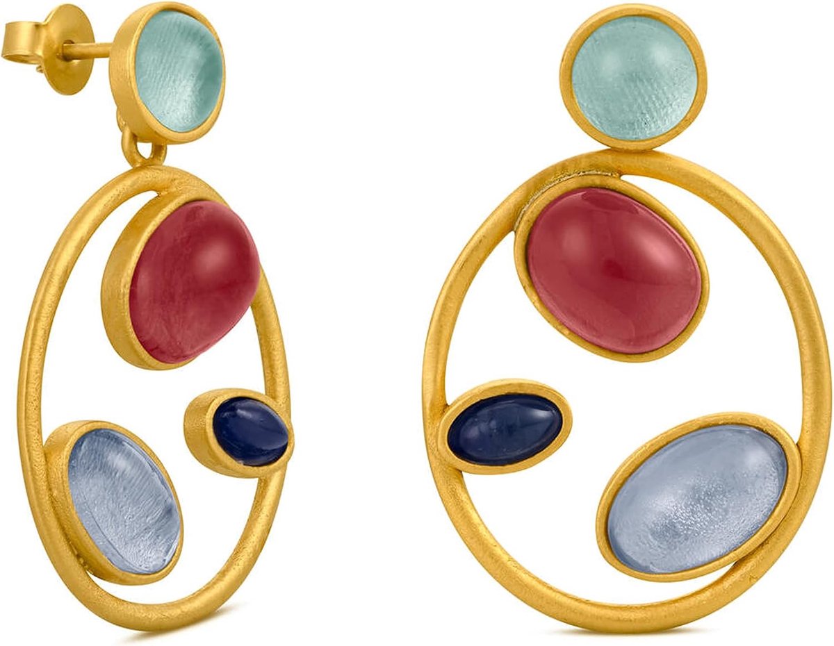 ALEGRIA GOLDEN EARRINGS - Designed by Carme Fàbregas - Collection Alegria - Murano glass - ShopVlot