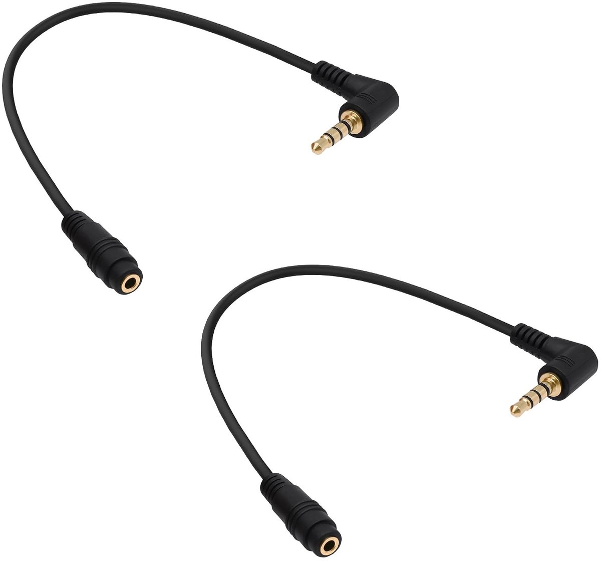 3.5mm Headphone Audio Cable Adapter 3.5mm TRRS 4 Pin Plug Right Angle to 3 Pin Bus Stereo Audio Converter Extension - ShopVlot