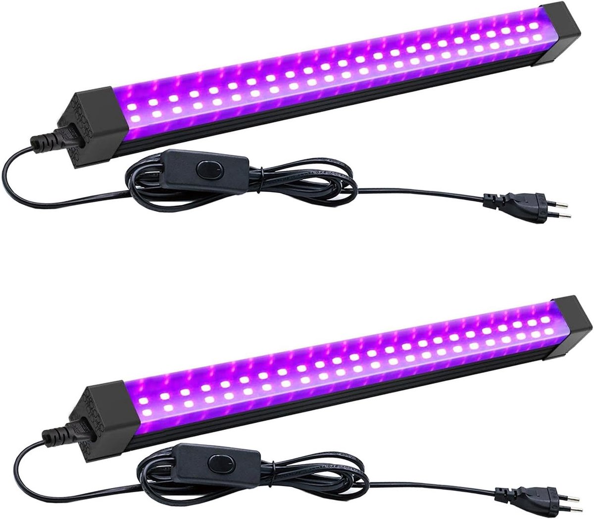 2 Pcs 15W Blacklight Bulb, UV Blacklight Tube, LED Blacklight Bulb, 395-405 NM Blacklight LED UV Bar for Disco, Club - ShopVlot