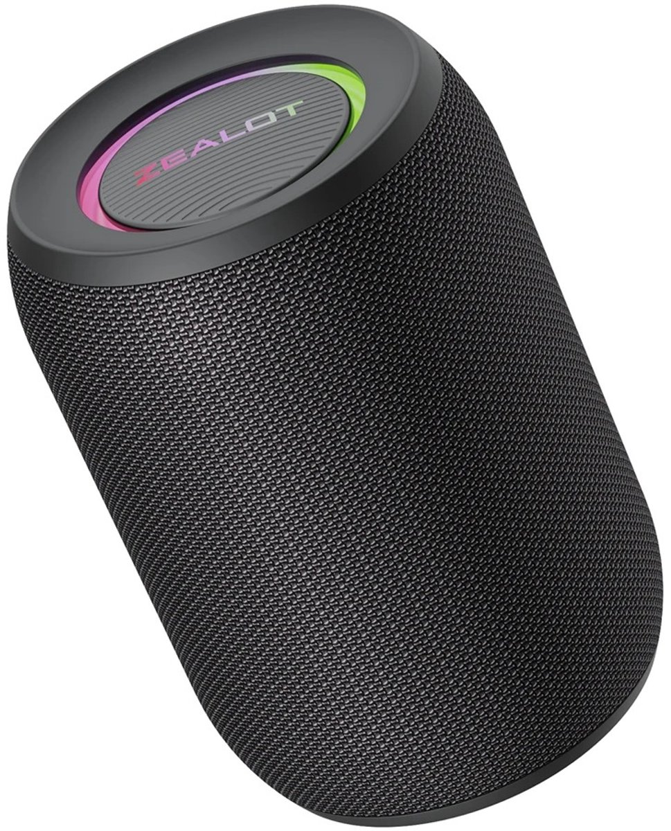 ITRONIQ Draagbaar Bluetooth Speaker 15W - Draadloze Bluetooth Speaker Met RGB Verlichting - 3000 mAh - Bluetooth 5.2 - Zwart