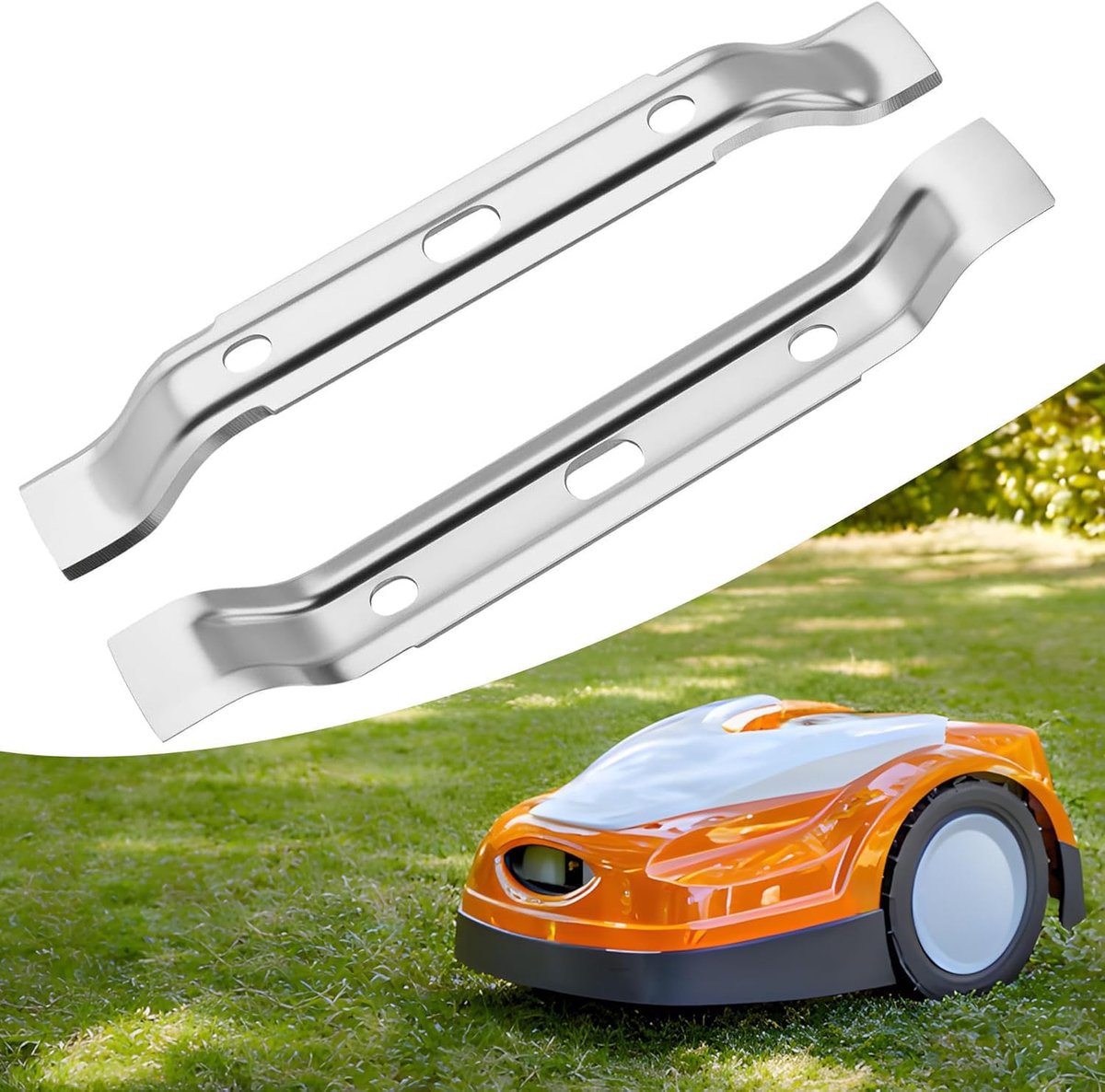 2 x Replacement Blades for Robotic Lawnmowers, Compatible with Stihl Robot Lawnmower, 20 cm, Compatible with Stihl - ShopVlot