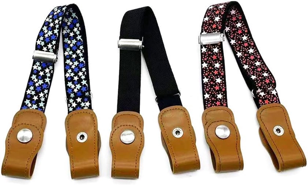 3 Pieces Kids Straps Adjustable Elastic Suspender Stretch Belt for Boys and Girls - ShopVlot