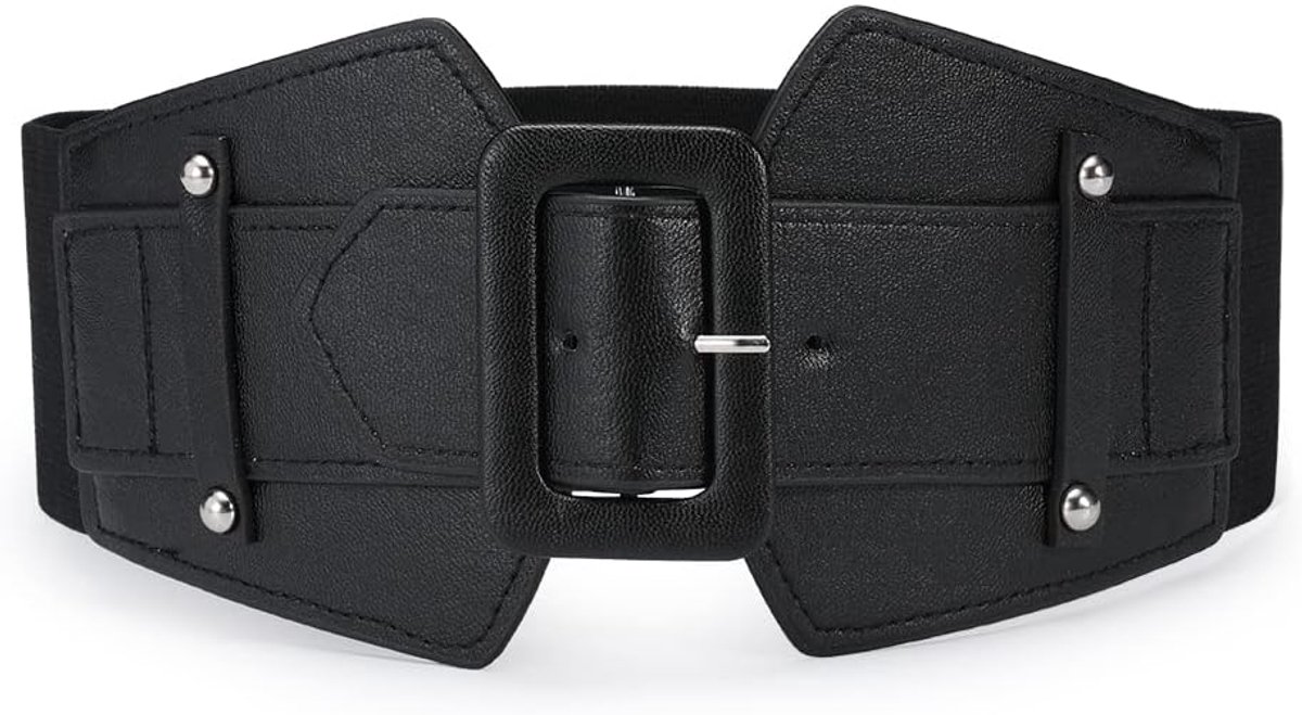 Wide Elastic Belt for Women, Waist 65cm-160cm Vintage Corset Belt Retro Thick Buckle Belt Wide Waist Belt Waistband - ShopVlot